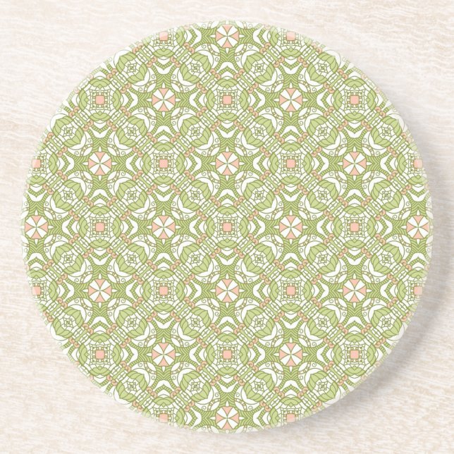 Colourful retro pattern background 2 coaster (Front)