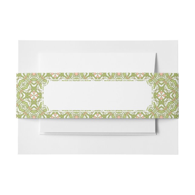 Colourful retro pattern background 2 invitation belly band (Front Example)