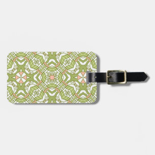 Colourful retro pattern background 2 luggage tag