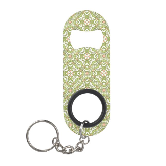 Colourful retro pattern background 2 mini bottle opener (Front)