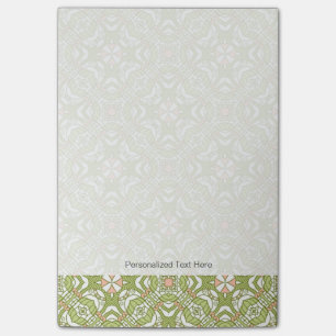 Colourful retro pattern background 2 post-it notes