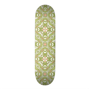 Colourful retro pattern background 2 skateboard