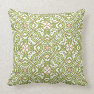 Colourful retro pattern background 2 throw pillow