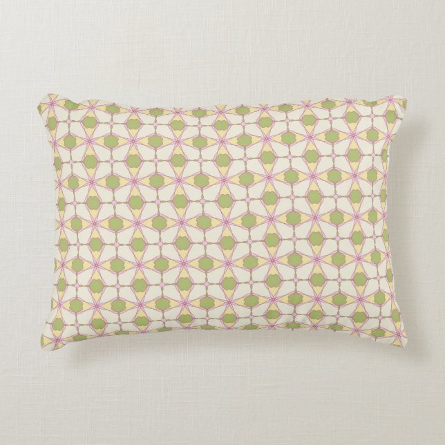 Colourful retro pattern background 3 accent pillow (Front)