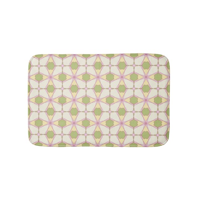 Colourful retro pattern background 3 bath mat (Front)