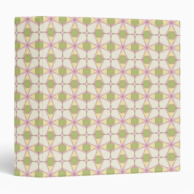 Colourful retro pattern background 3 binder (Front/Spine)