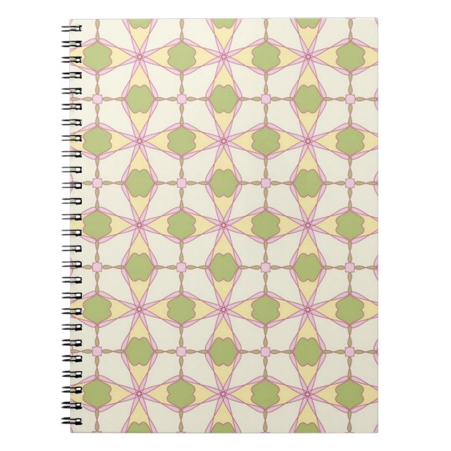 Colourful retro pattern background 3 notebook (Front)