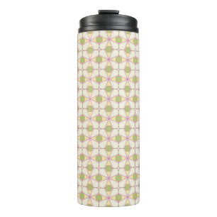 Colourful retro pattern background 3 thermal tumbler