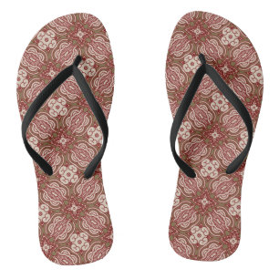 Colourful retro pattern background 4 flip flops