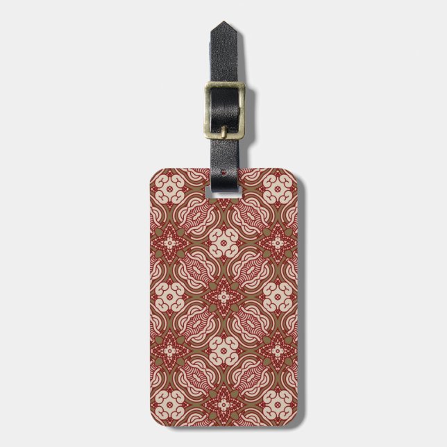 Colourful retro pattern background 4 luggage tag (Front Vertical)