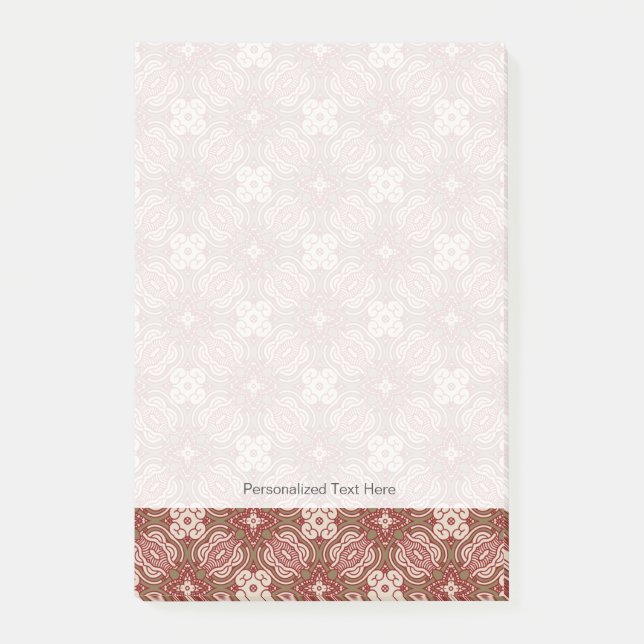 Colourful retro pattern background 4 post-it notes (Front)