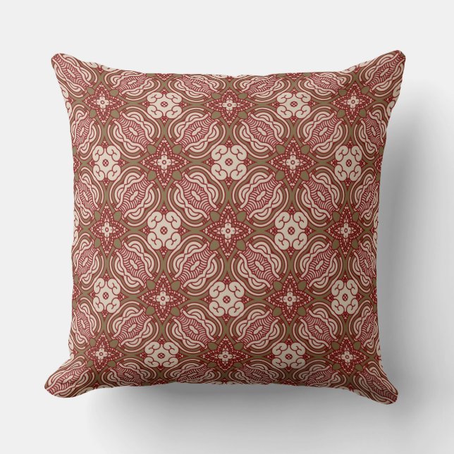 Colourful retro pattern background 4 throw pillow (Front)