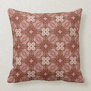 Colourful retro pattern background 4 throw pillow