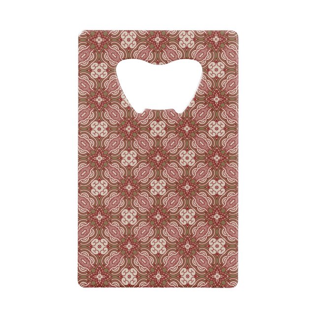Colourful retro pattern background 4 wallet bottle opener (Front)