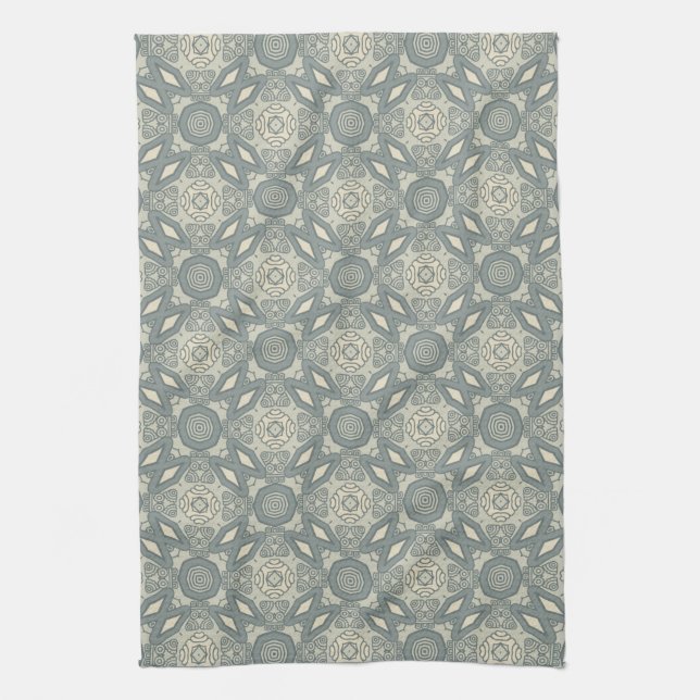 Colourful retro pattern background 5 kitchen towel (Vertical)