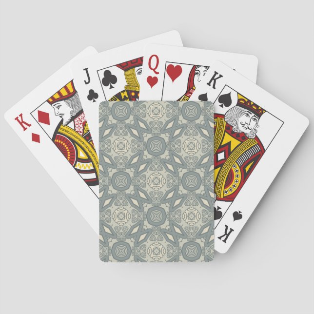 Colourful retro pattern background 5 playing cards (Back)