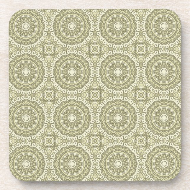 Colourful retro pattern background 6 coaster (Front)