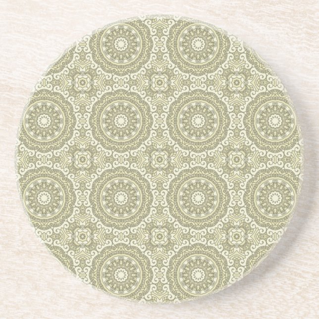 Colourful retro pattern background 6 coaster (Front)
