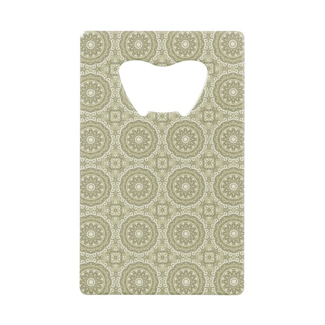 Colourful retro pattern background 6 credit card bottle opener (Front)