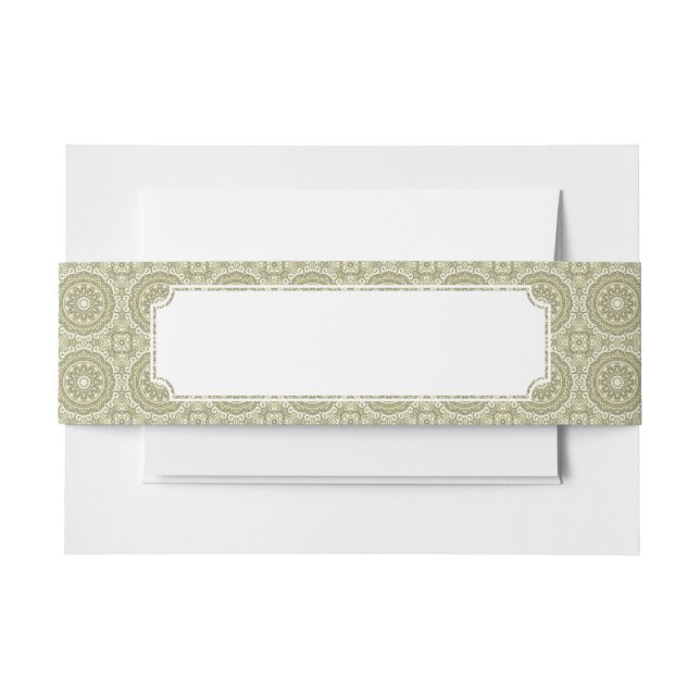 Colourful retro pattern background 6 invitation belly band (Front Example)