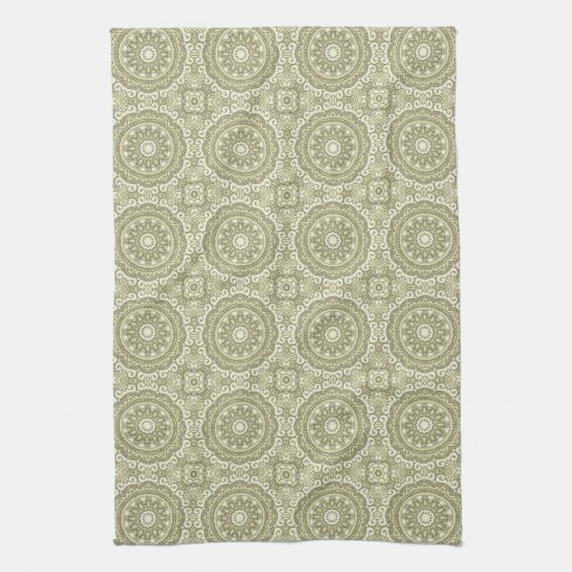 Colourful retro pattern background 6 kitchen towel (Vertical)