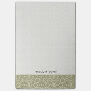 Colourful retro pattern background 6 post-it notes