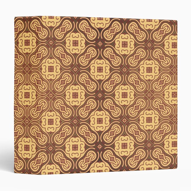 Colourful retro pattern background binder (Front/Spine)