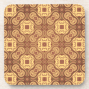 Colourful retro pattern background coaster