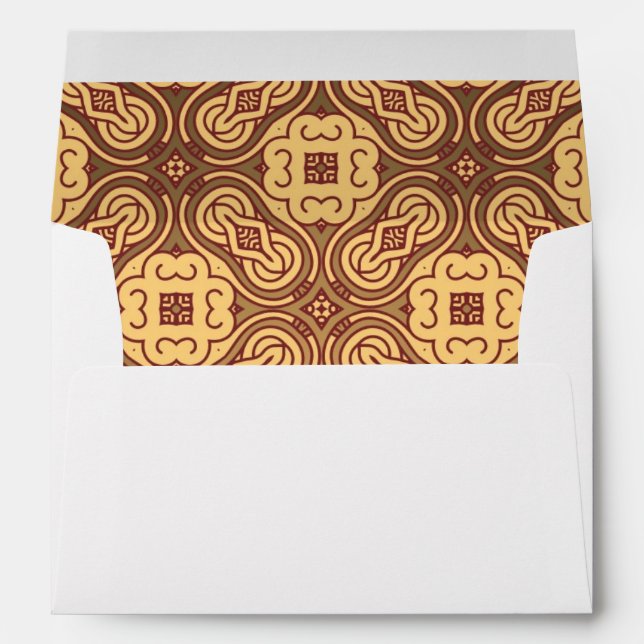 Colourful retro pattern background envelopes (Back (Bottom))