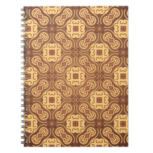 Colourful retro pattern background notebook