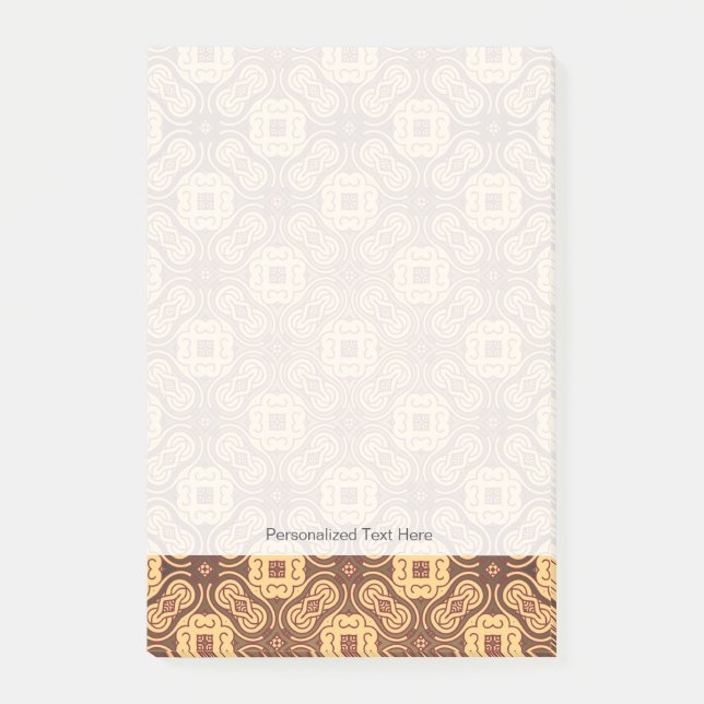 Colourful retro pattern background post-it notes (Front)