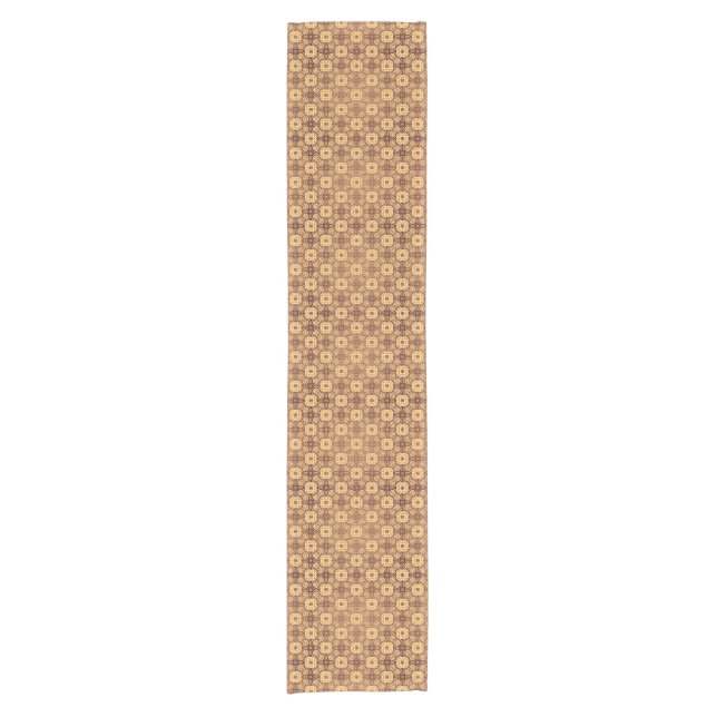 Colourful retro pattern background short table runner (Front)