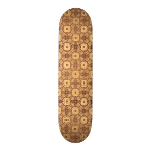 Colourful retro pattern background skateboard