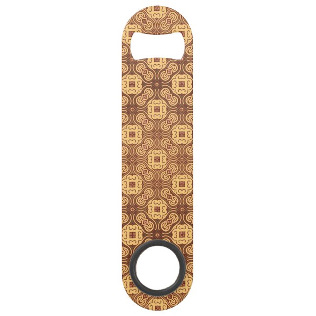 Colourful retro pattern background speed bottle opener (Front)