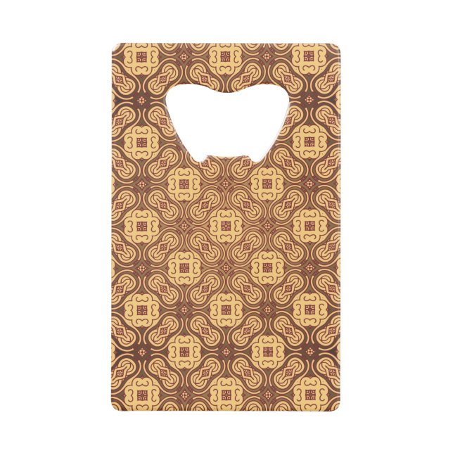 Colourful retro pattern background wallet bottle opener (Front)