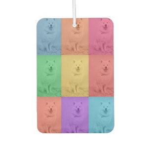 Colourful Retro Pop Art Custom Dog Pet Photo Grid Air Freshener