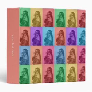 Colourful Retro Pop Art Modern Custom Photo Grid Binder