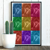 Colourful Retro Pop Art Wedding Custom Photo Grid