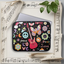 Colourful Retro Psychedelic Peace Love