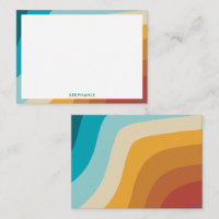 Colourful Retro Rainbow Waves Personalized