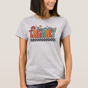 Colourful Retro Respiratory Therapy RT Life T-Shirt