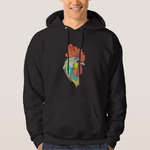 Colourful Retro Rooster Gear For Women Men & Kids  Hoodie
