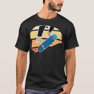 Colourful Retro Skateboard Helmet with Kickflip T-Shirt