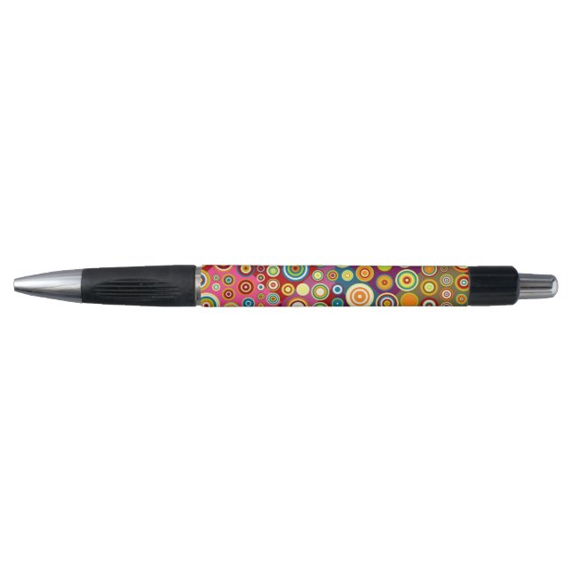 Colourful retro spots pattern I + your ideas Pen (Front)