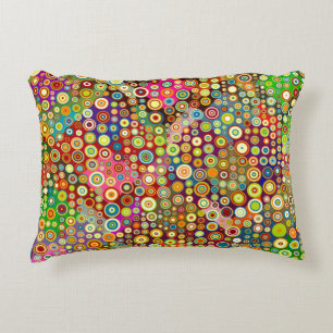Colourful Retro Spots + your idea Decorative Pillow