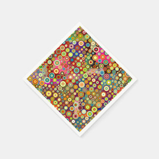 Colourful Retro Spots + your idea Napkin