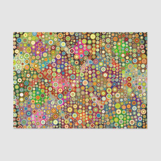 Colourful Retro Spots + your idea Tissue Paper (Front)