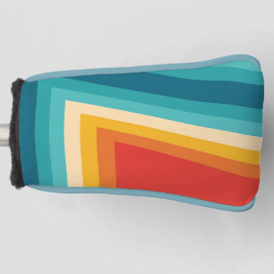 Colourful Retro Stripe - 70s, 80s  Golf Head Cover