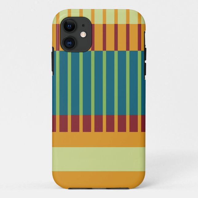 Colourful retro striped pattern Case-Mate iPhone case (Back)