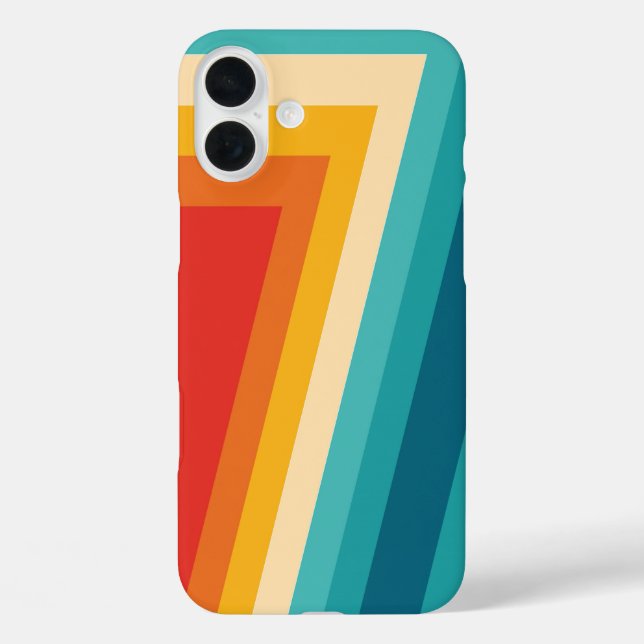Colourful Retro Stripes - 70s, 80s  Case-Mate iPhone Case (Back)